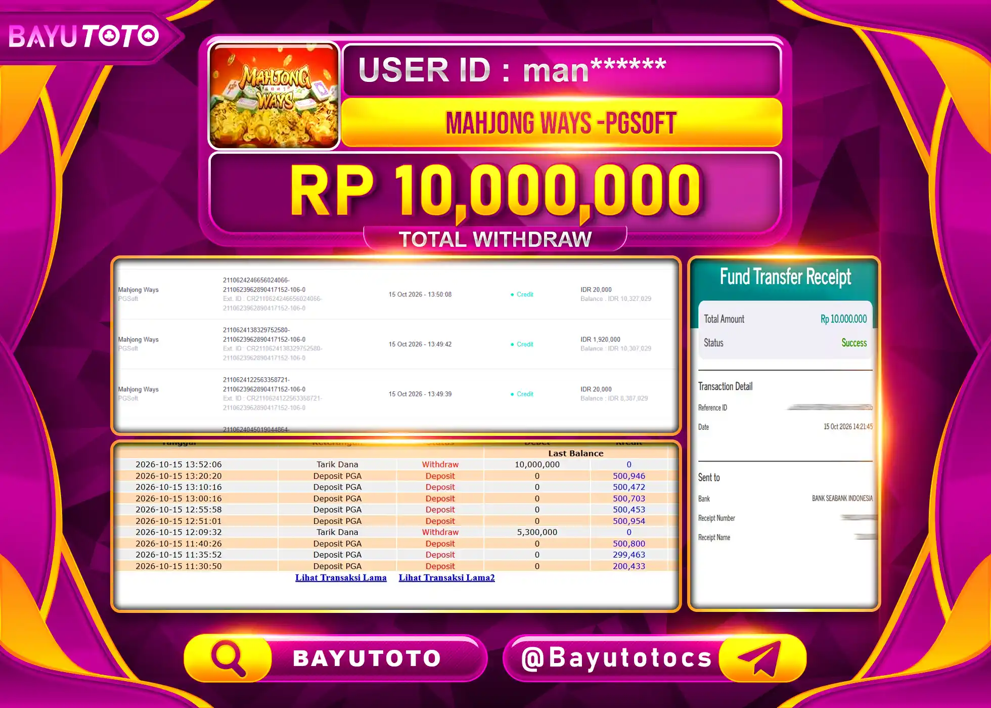 selamat-kepada-member-setia-bayutoto-telah-jackpot-di-slot-mahjong-ways-2-pgsoft--rp-10000000-lunas-07-10-29-2026-10-15